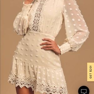 Lust or Love Embroidered Lace Long Sleeve Dress